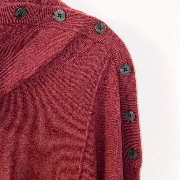 NWT SPLENDID Soft Burgundy Wool Blend Sweater - Picture 5 of 7